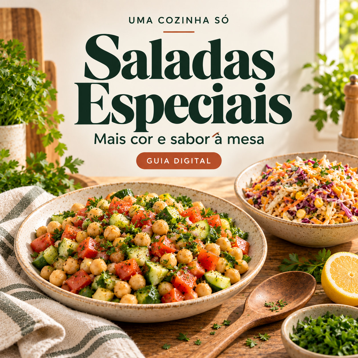 Capa de Saladas Especiais — Mais cor e sabor à mesa